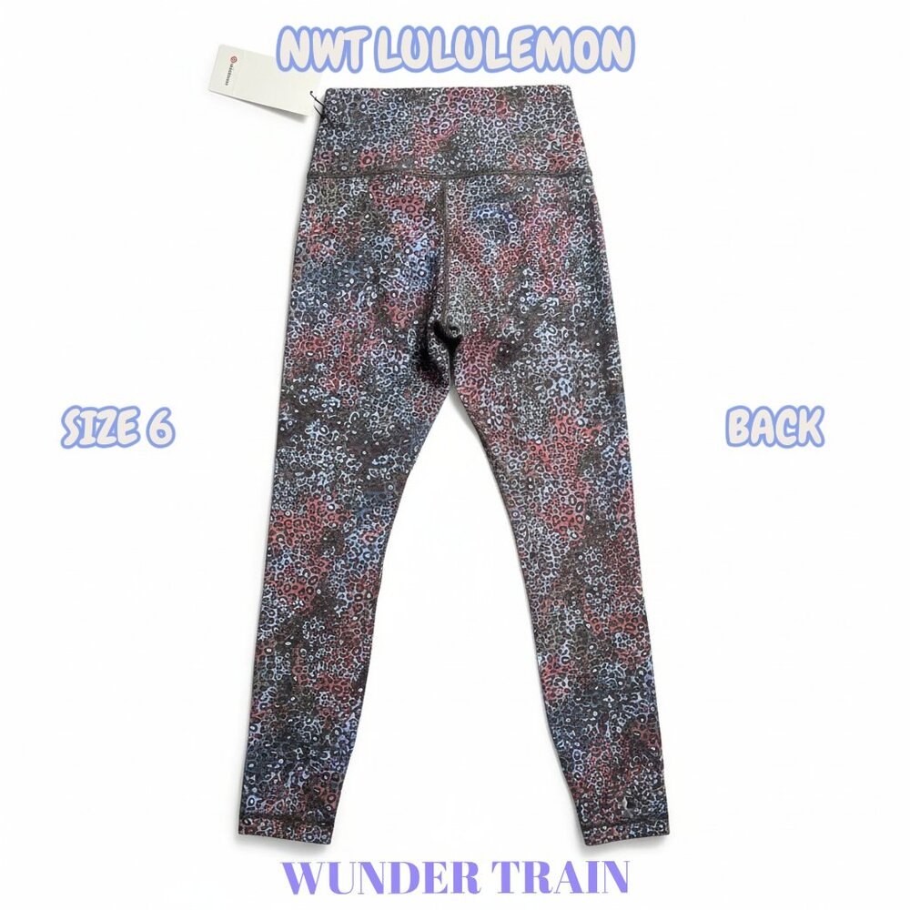 🌌 Lululemon Wunder Train High Rise Tights - NWT - Cosmic Leopard Multi 🐆